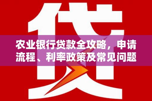 潞城农业银行贷款全攻略，申请流程、利率政策及常见问题解析
