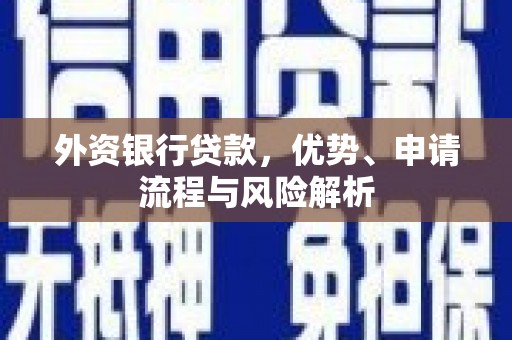 潞城外资银行贷款，优势、申请流程与风险解析