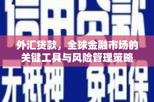 潞城外汇贷款，全球金融市场的关键工具与风险管理策略