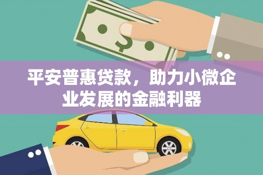潞城平安普惠贷款，助力小微企业发展的金融利器