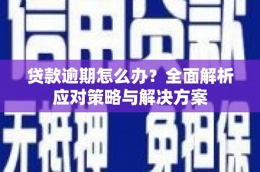 潞城贷款逾期怎么办？全面解析应对策略与解决方案