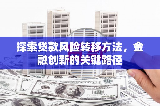 潞城探索贷款风险转移方法，金融创新的关键路径