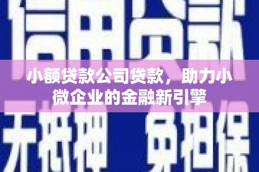潞城小额贷款公司贷款，助力小微企业的金融新引擎