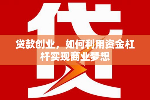 潞城贷款创业，如何利用资金杠杆实现商业梦想
