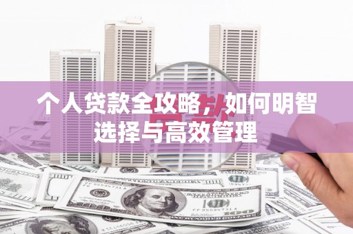 潞城个人贷款全攻略，如何明智选择与高效管理